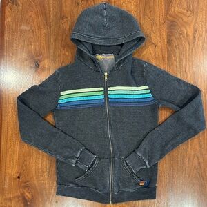 Aviator Nation 5 stripe hoodie. No string